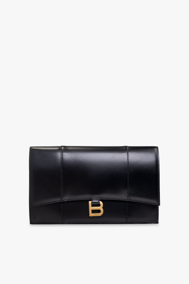 Balenciaga ‘Hour’ leather clutch