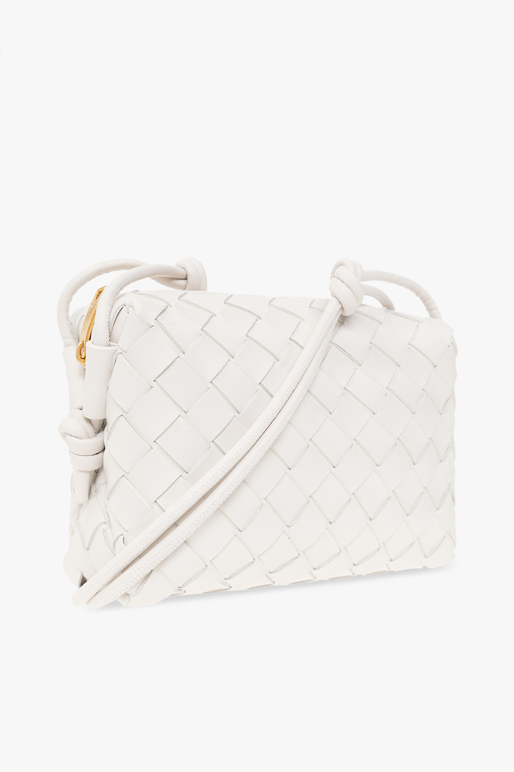 Bottega Veneta | Women Mini Loop Leather Shoulder Bag White Unique