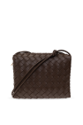 bottega violet Veneta Cassette shoulder bag in beige intrecciato leather