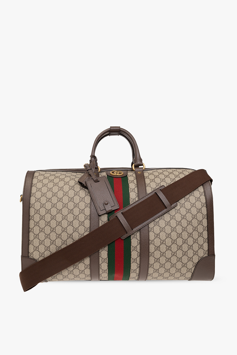 Gucci Savoy Large Duffle Bag, Beige, GG Canvas