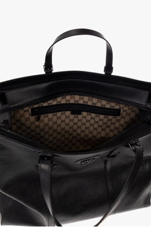 Gucci cat Leather duffel bag