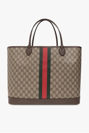 gucci chain-embellished ‘GG Supreme’ shopper bag