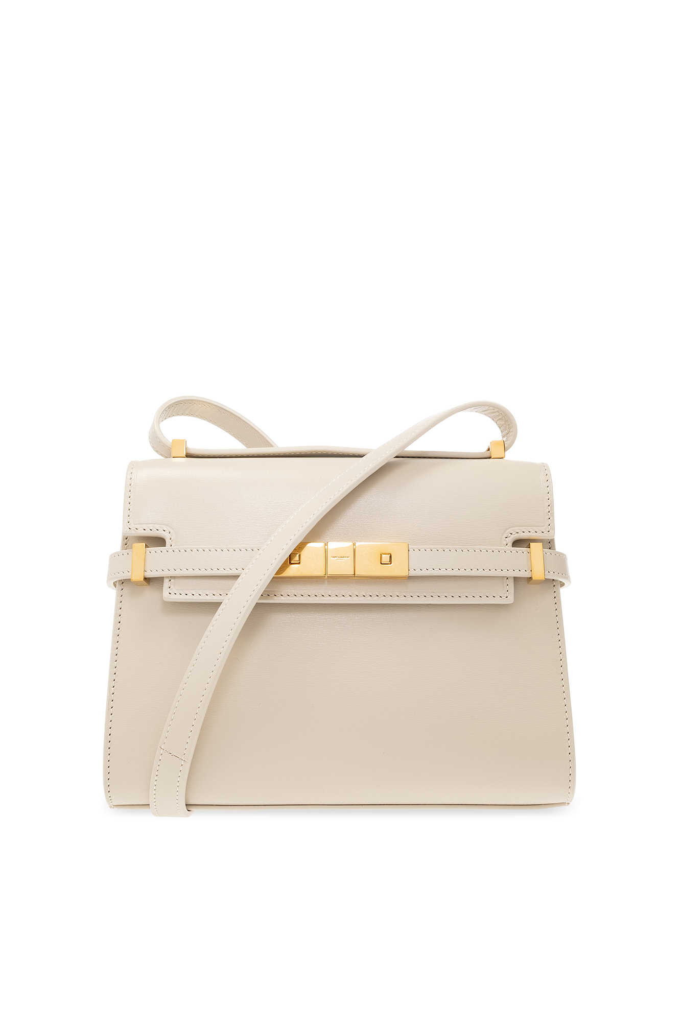 White Manhattan mini leather cross-body bag
