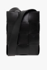 bottega veneta olimpia handbag in black braided leather