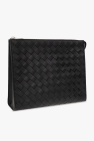 Bottega Veneta BLACK Leather wash bag