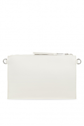 front draped asymmetric dress Shoulder bag with logo