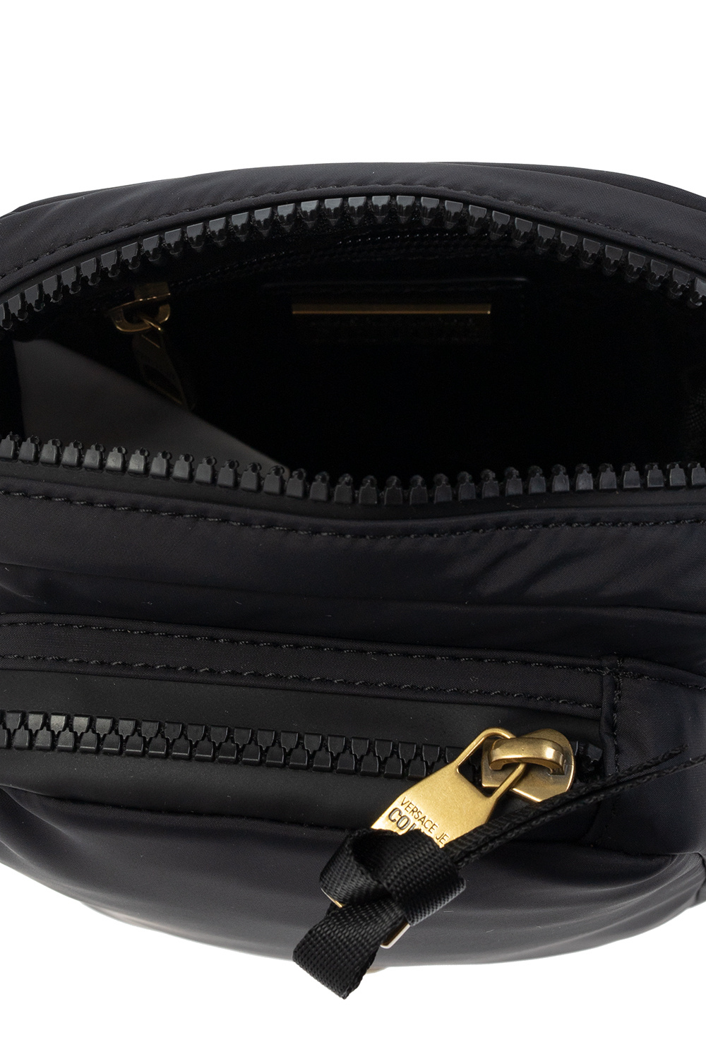 Nudie Jeans Roger slub t-shirt in black ‘Couture 01’ shoulder bag