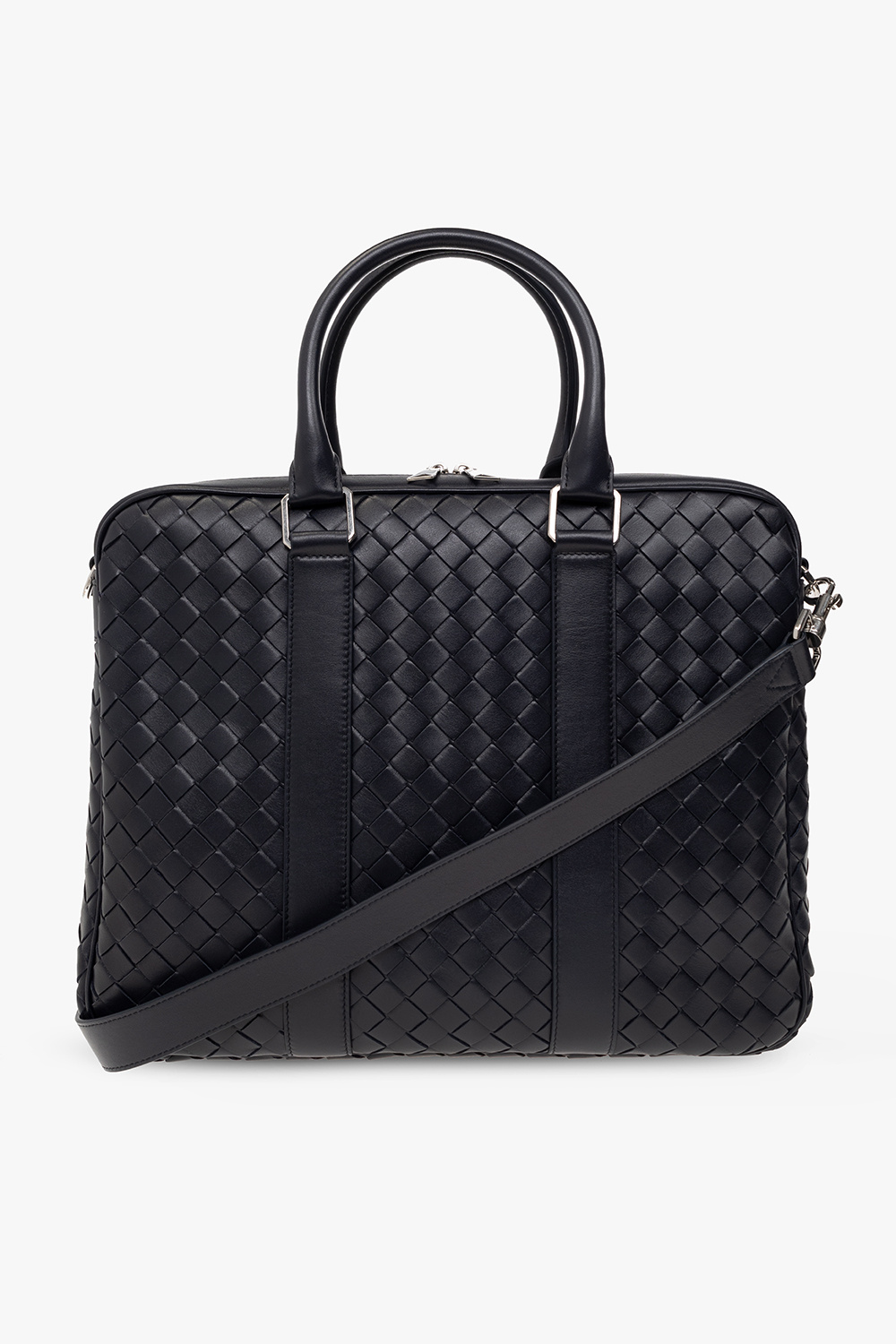 bottega Silver Veneta ‘Classic Intrecciato Large’ briefcase