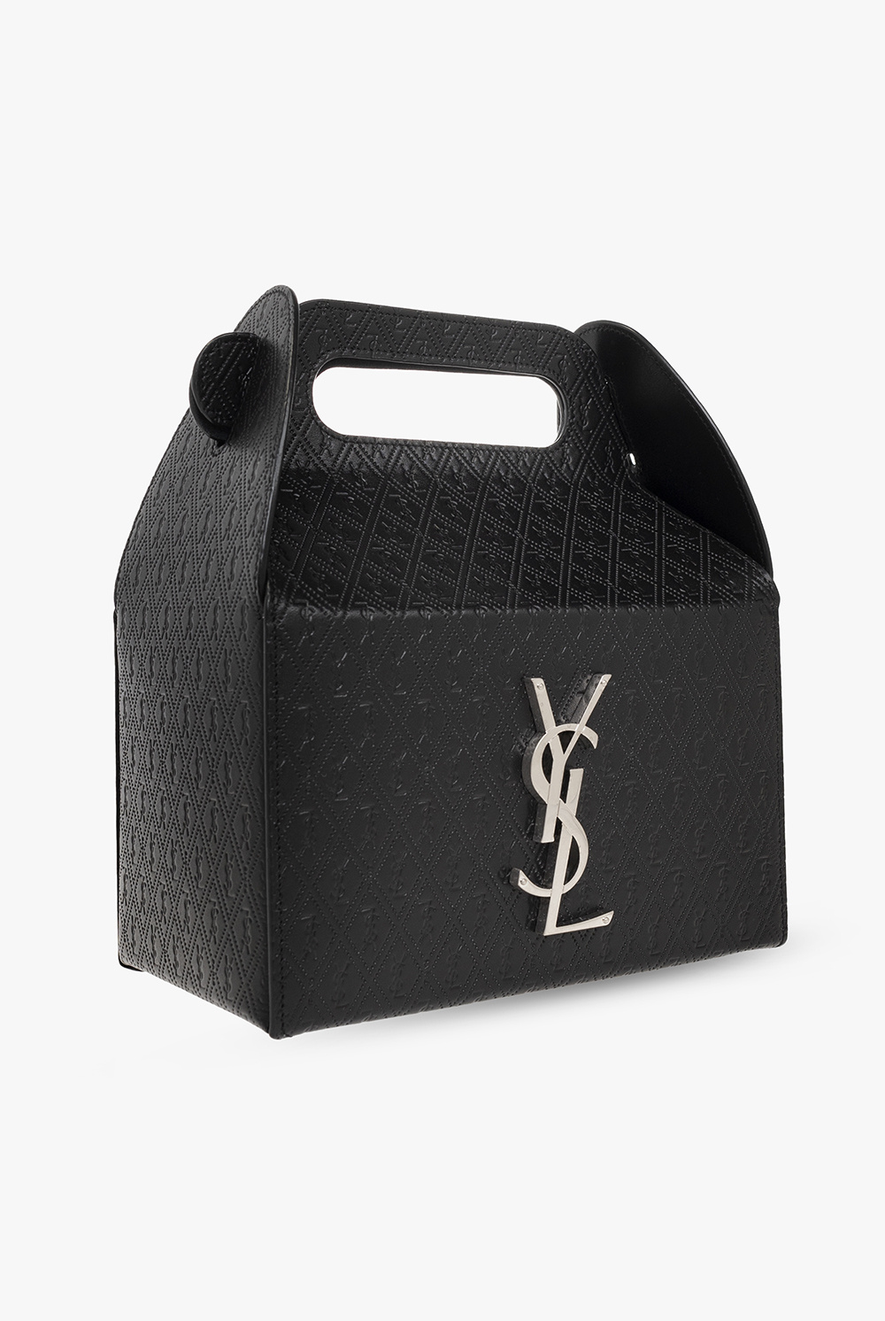 Yves Saint Laurent, Black velvet mini Mombasa bag with silver handle. -  Unique Designer Pieces