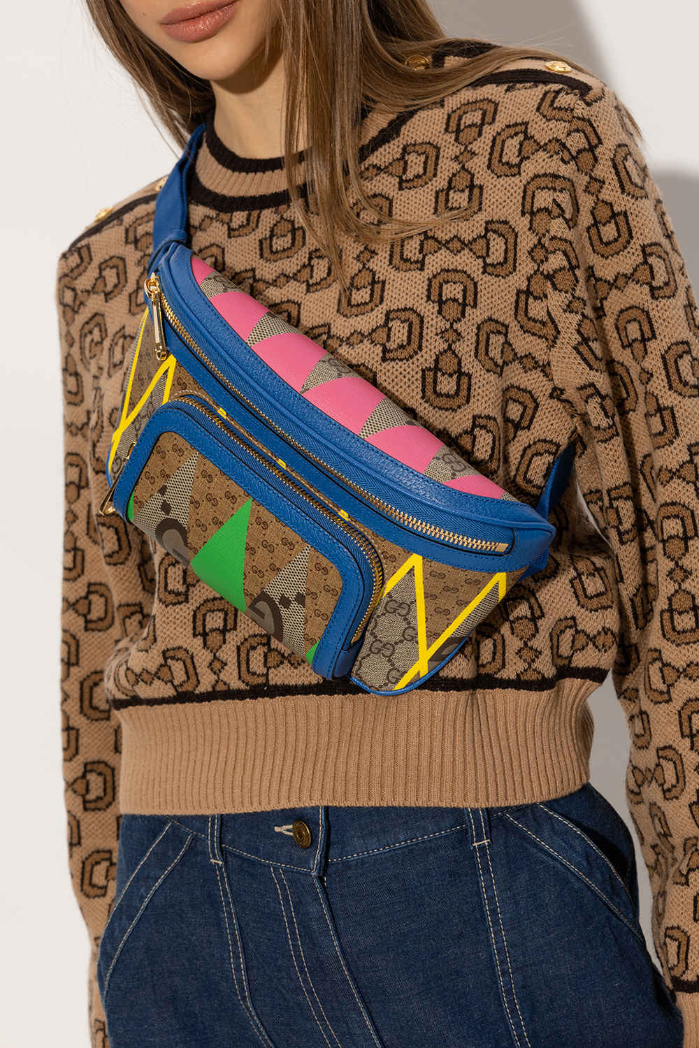 Gucci Brown Monogram Belt Bag Gucci