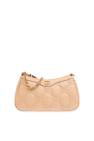 Gucci Beige Pebbled Leather Marmont Continental Flap Wallet