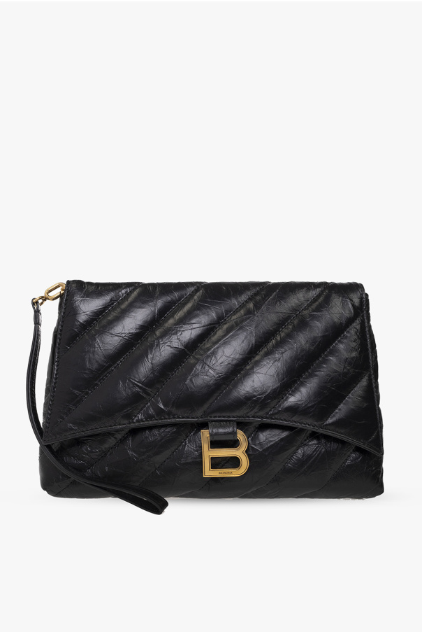 BALENCIAGA GRAFFITI SOUVENIR Black Leather Belt Bag XXS $1,099.00