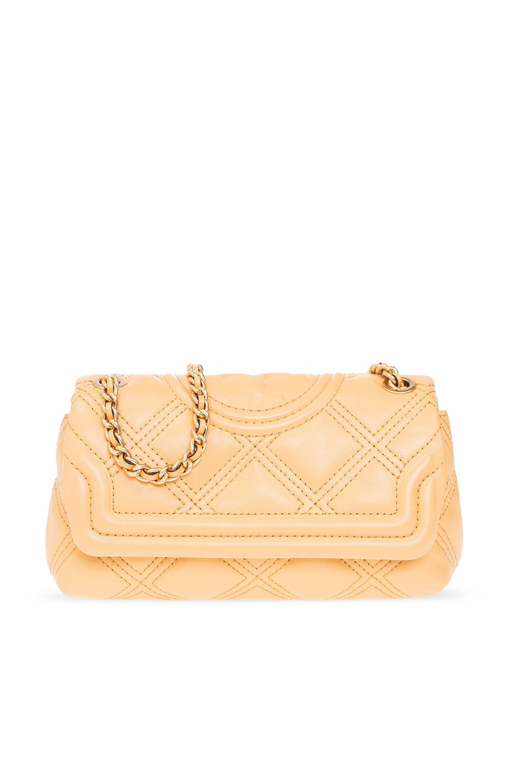 Fleming Soft Mini of Tory Burch - Quilted leather bag orange