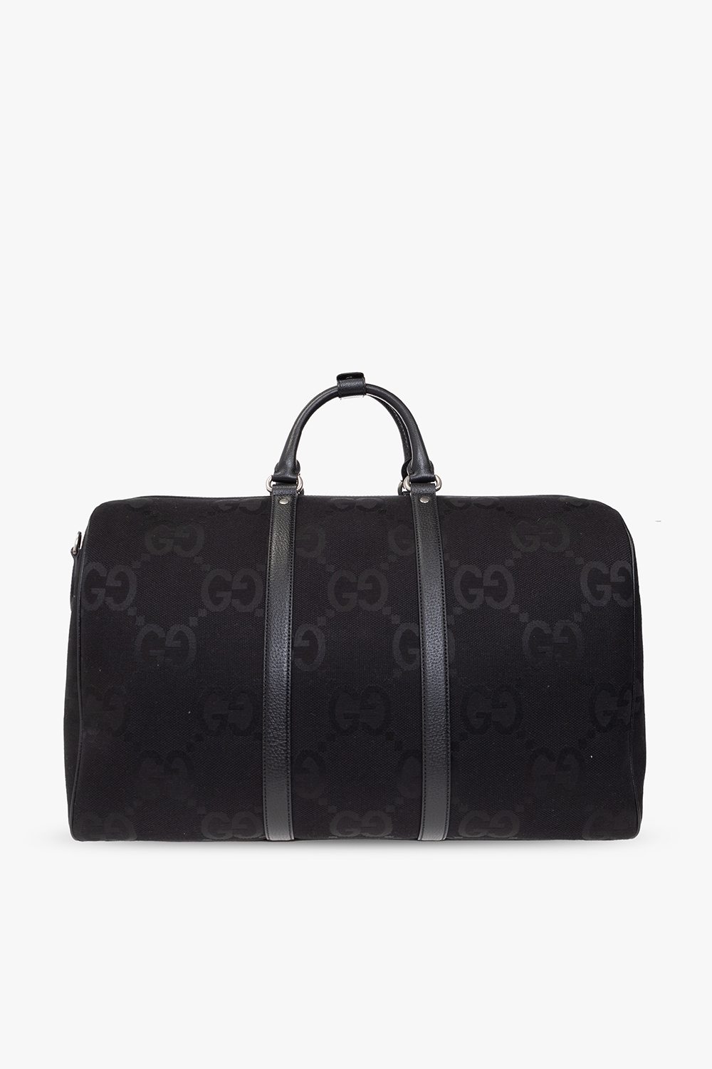 Gucci Double G Leather Duffle Bag - Black