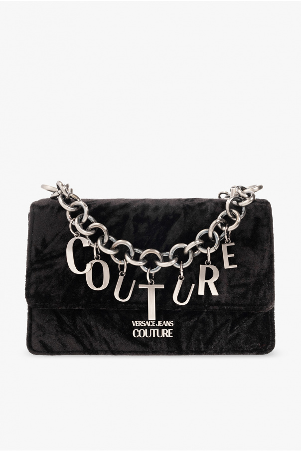 Versace Jeans Couture Velvet shoulder bag