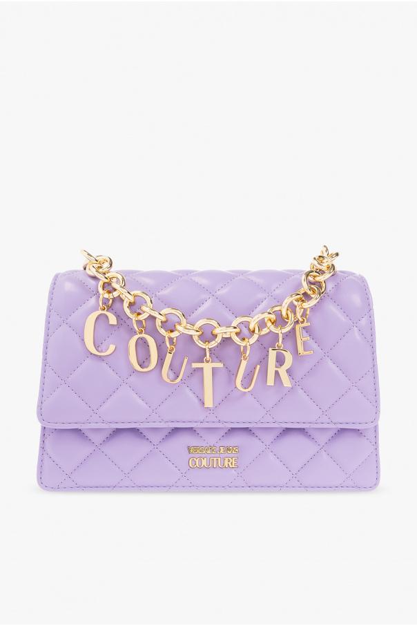 Versace Jeans Couture Quilted shoulder bag with logo