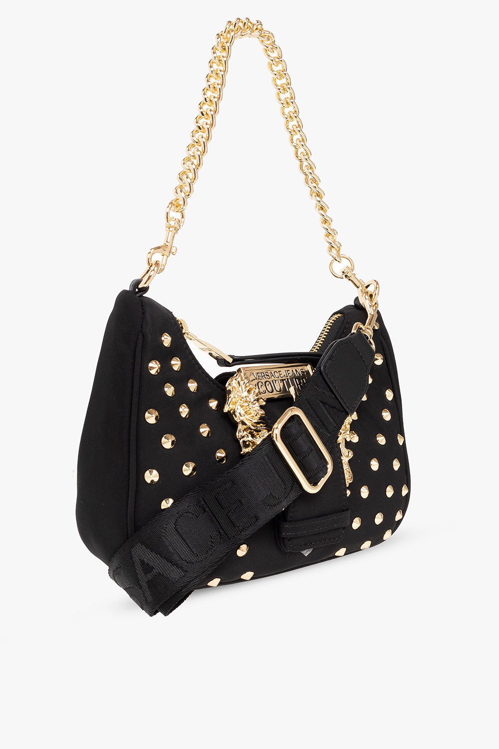 Versace Jeans Couture - Logo-print Cylinder Bag, Designer Travel Bag Duffle  $375