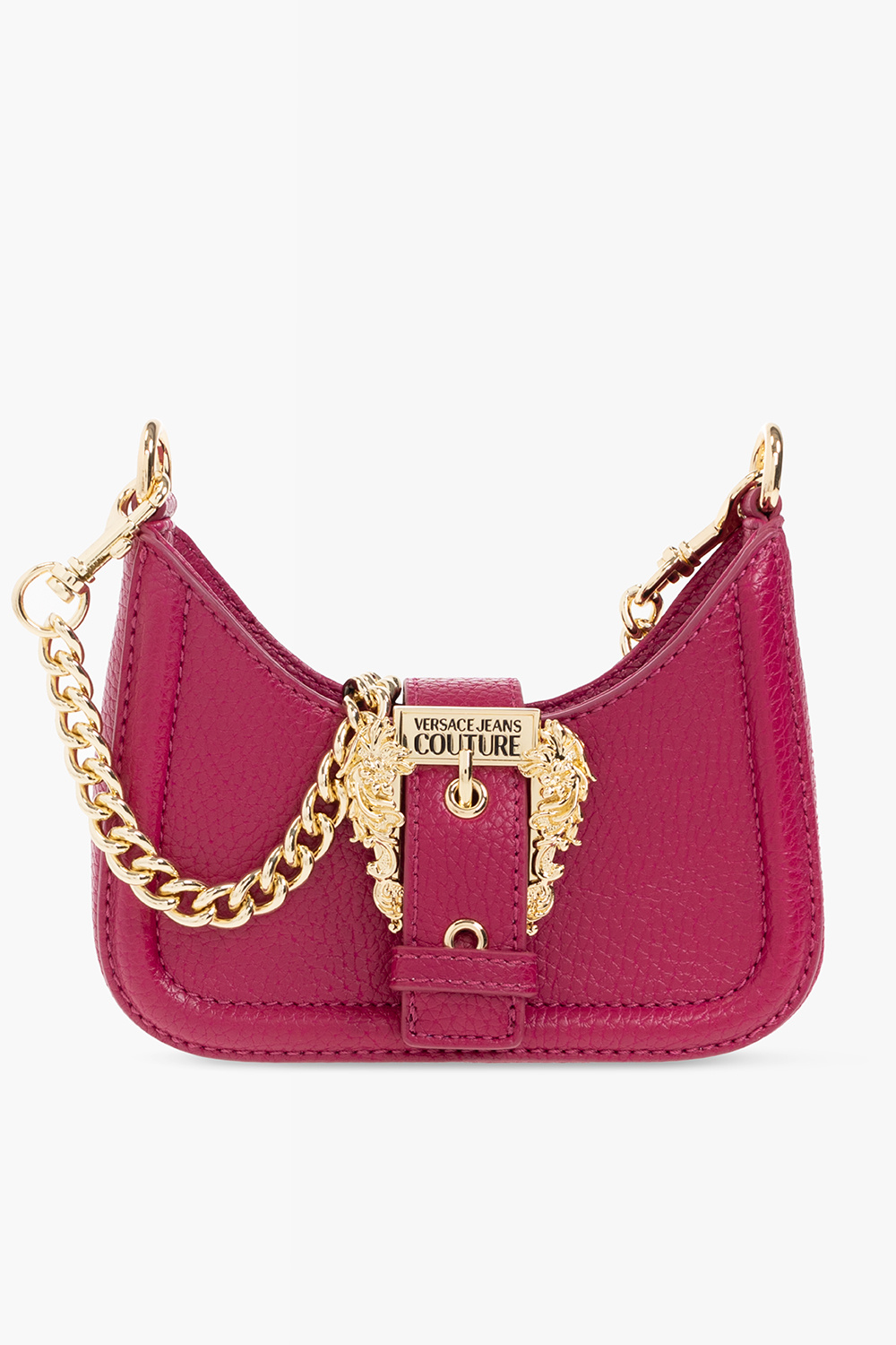 Versace Jeans Couture Buckle Small Hobo Bag in Pink Womens Bags Hobo bags and purses 