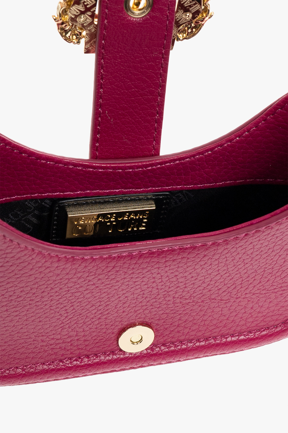 Buy Versace Jeans Couture Women Fuchsia Solid VJC Crossbody Bag With Buckle  & Chain Strap for Women Online