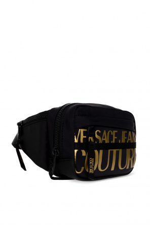 Versailles-print long-sleeve dress Belt bag with logo