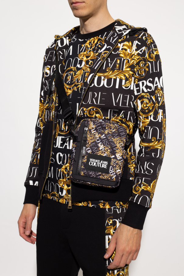 Versace Textured jeans Couture Shoulder bag