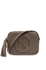 Gucci Suprême GG luggage in beige monogram canvas and brown leather