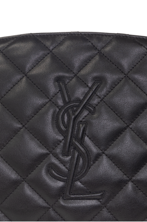 Saint Laurent Leather wash bag with logo