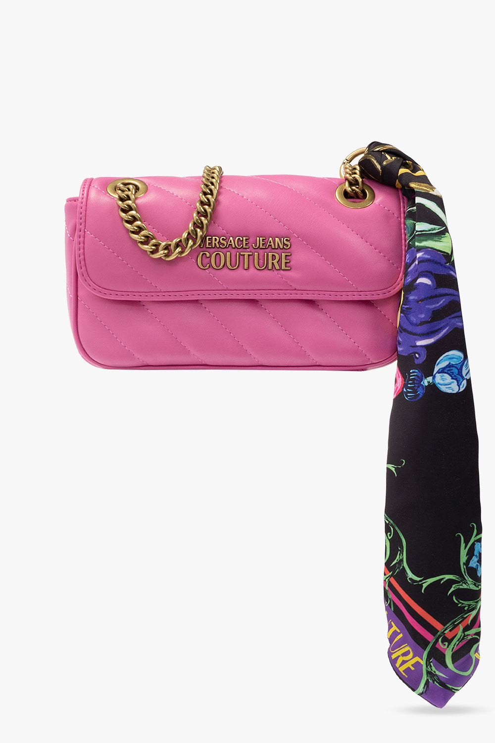 Versace Jeans Couture: Pink Quilted Bag