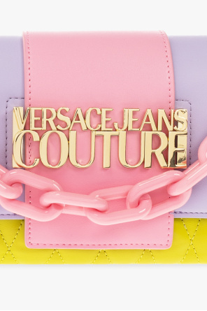 Versace Jeans Couture John Richmond rectangular leather make up bag Nero