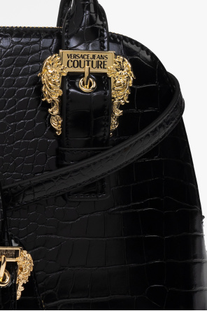 Versace Jeans Couture small Loulou quilted shoulder bag Black