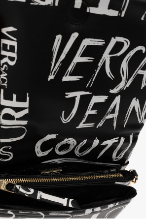 Versace Jeans Couture asymmetric-hem puff-sleeve midi dress