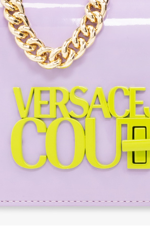 Versace Jeans Couture Glossy shoulder bag with logo