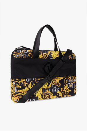 Versace Jeans Couture Briefcase with ‘Logo Couture’ print