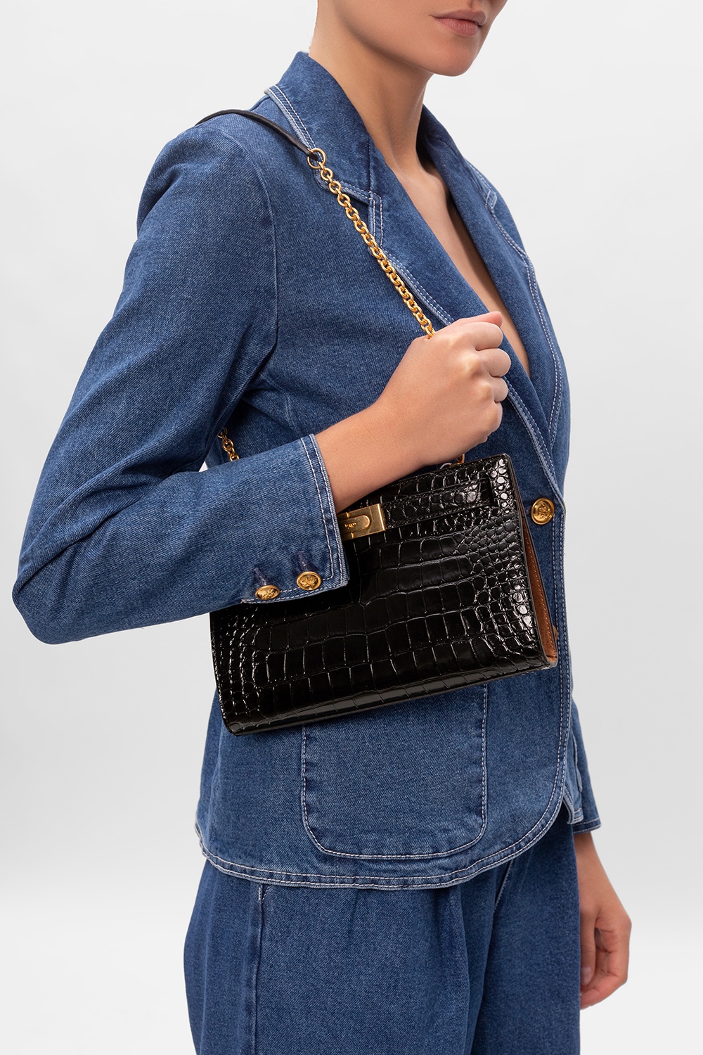 Women's Bags | embroidered teddy clutch bag | IetpShops | Tory Burch 'Lee  Radziwill' shoulder bag