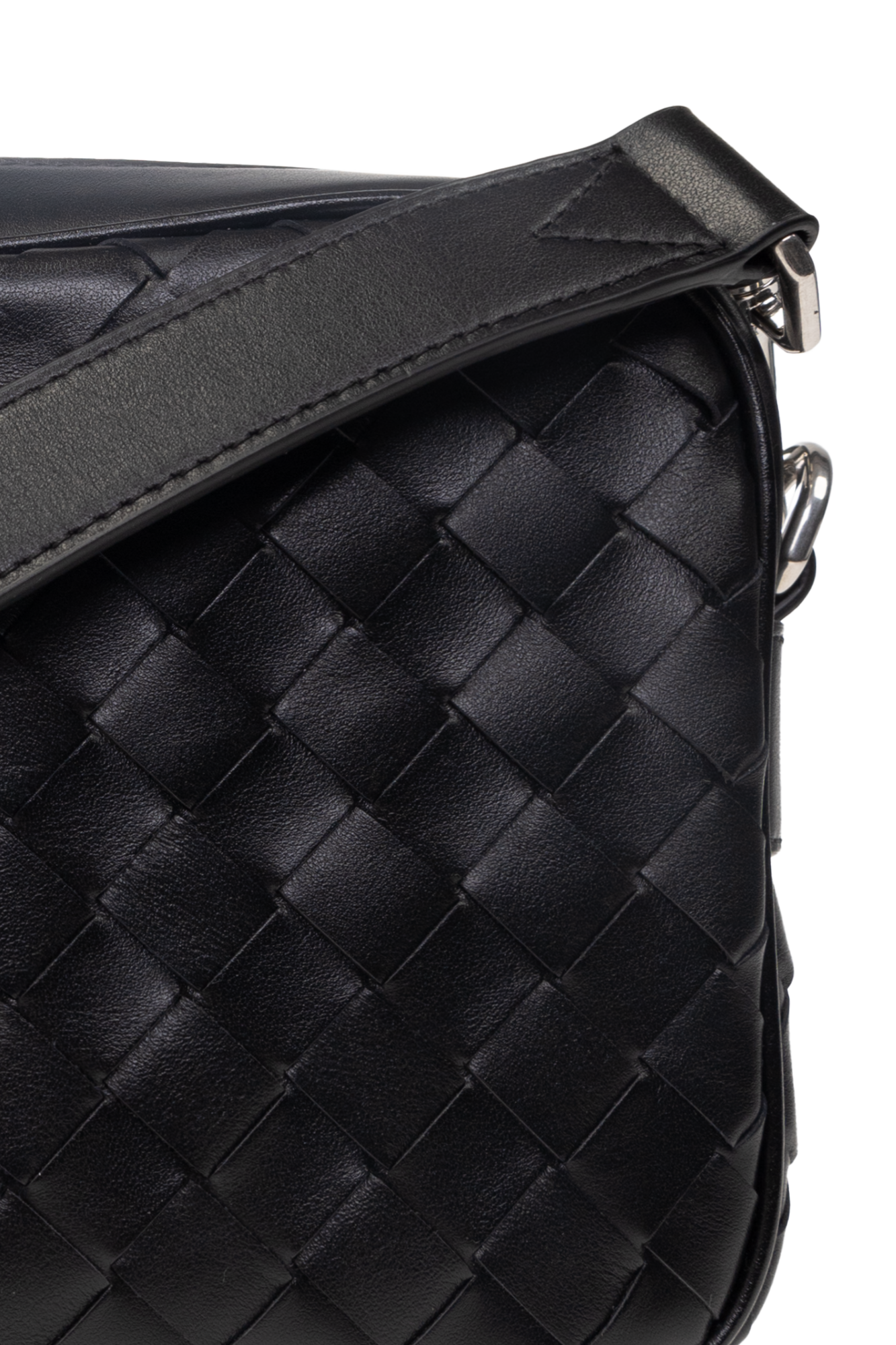 Bottega Veneta Man's Black Shoulder Bag