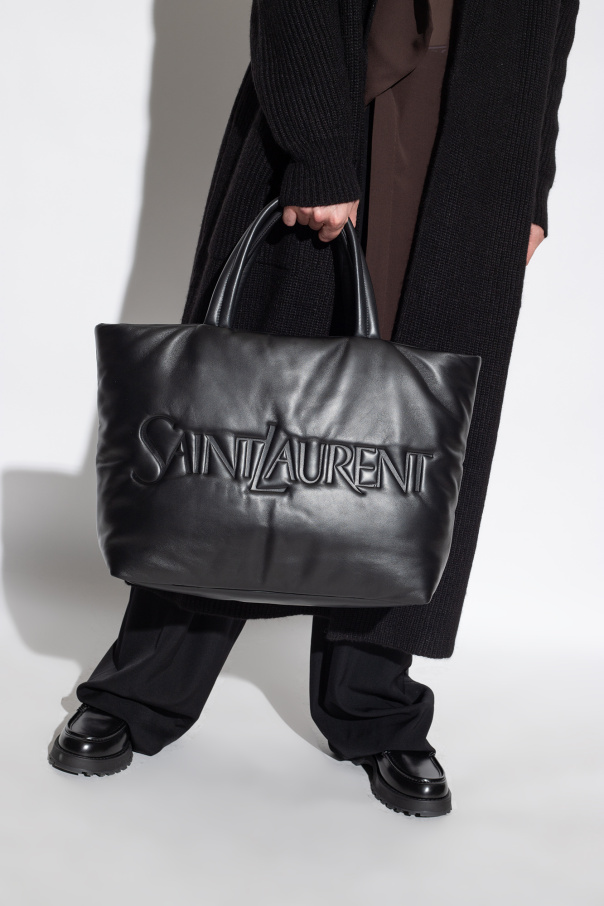 Saint Laurent Skórzana torba typu ‘shopper’