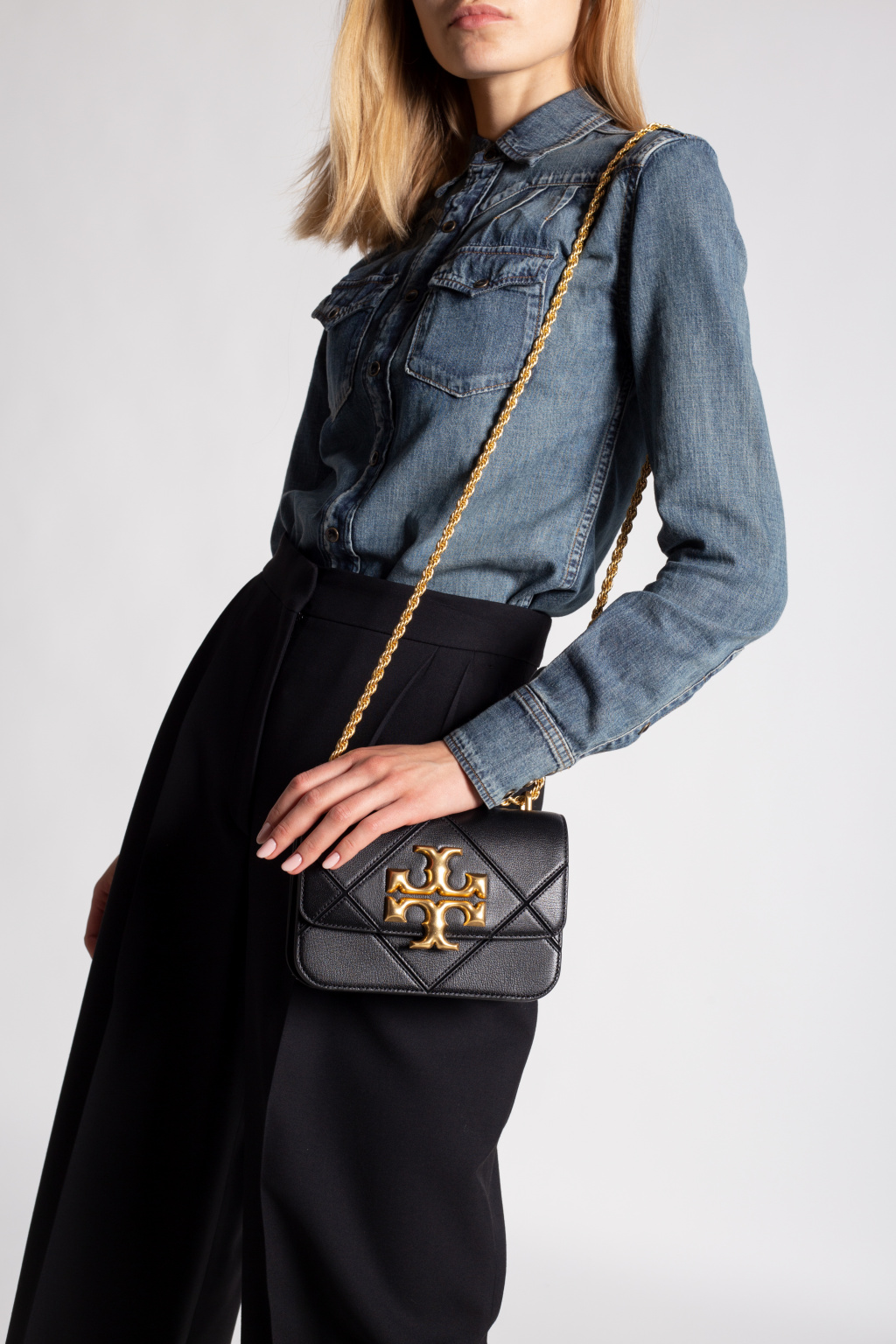 Tory Burch Women's Small Crossbody Bag Eleanor - Black - Shoulder Bags
