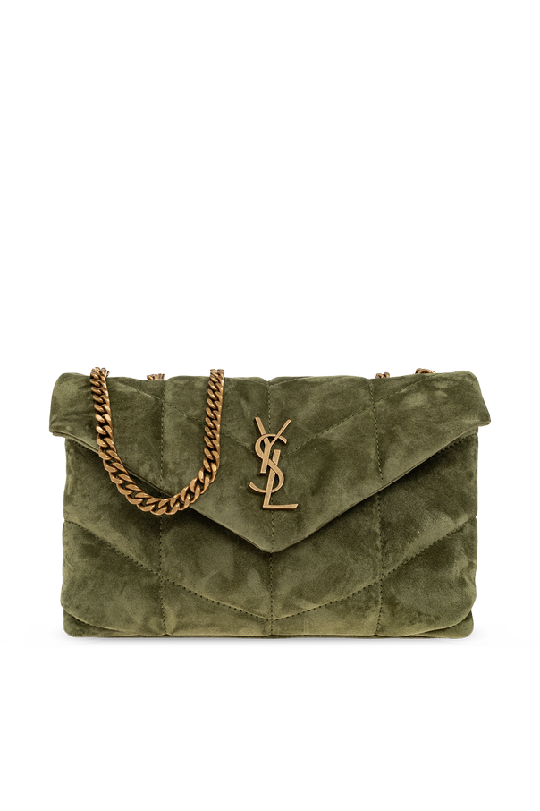 Saint Laurent Bolso de hombro de ante ‘Puffer’