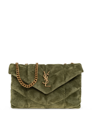 '‘Puffer’' suede shoulder bag