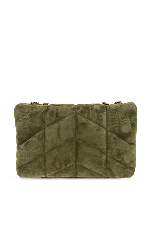 Saint Laurent Bolso de hombro de ante ‘Puffer’