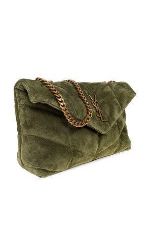 Saint Laurent Bolso de hombro de ante ‘Puffer’