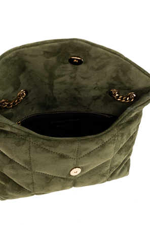 Saint Laurent Bolso de hombro de ante ‘Puffer’