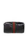 Gucci BLACK Wash bag with ‘Web’ stripe