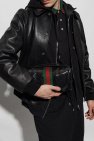 Gucci BLACK Wash bag with ‘Web’ stripe