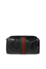 Gucci BLACK Wash bag with ‘Web’ stripe