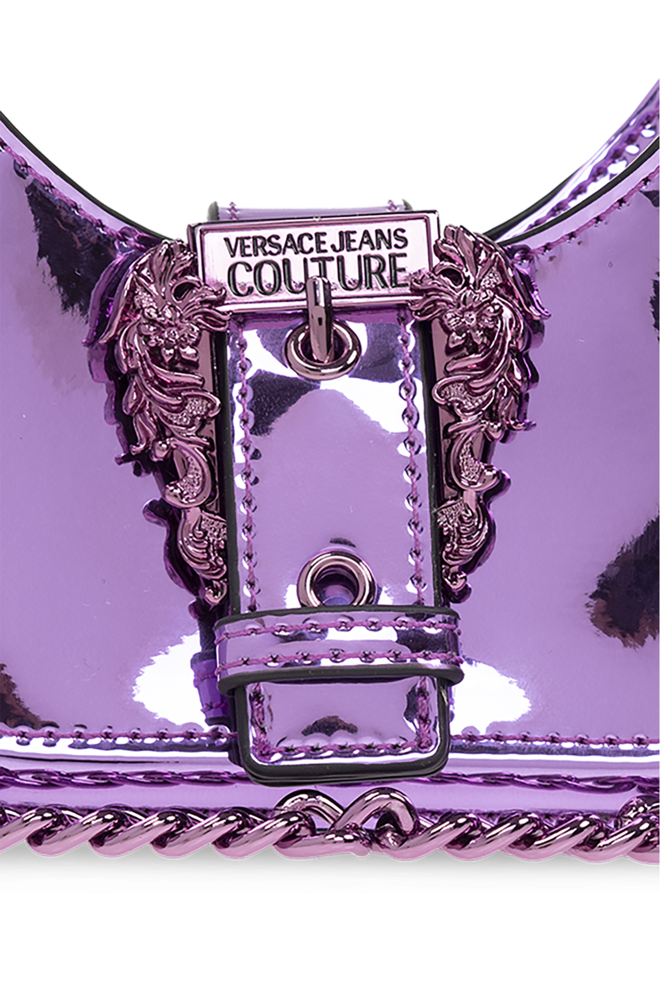 Versace Jeans Couture Bottega Veneta Small Beak Bag in Black