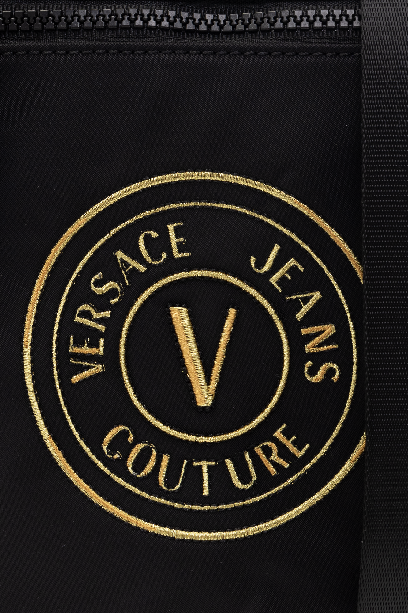  Versace Jeans Couture men V-emblem crossbody bags black - gold  : Clothing, Shoes & Jewelry