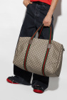 Gucci beige ‘GG Supreme’ canvas holdall bag