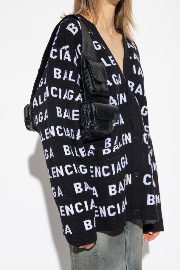 Balenciaga 'Superbusy XS' shoulder logo-lettering bag