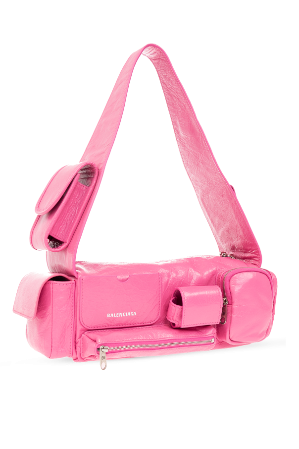 Superbusy XS Leather Shoulder Bag in Pink - Balenciaga